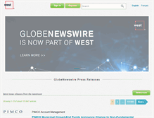 Tablet Screenshot of globenewswire.com